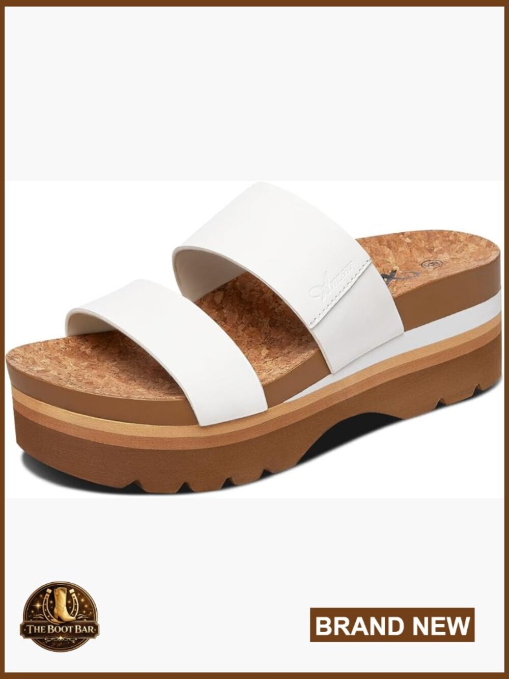 Platform Sandals with Arch Support, Comfy Summer Slides, 2.35 Inch